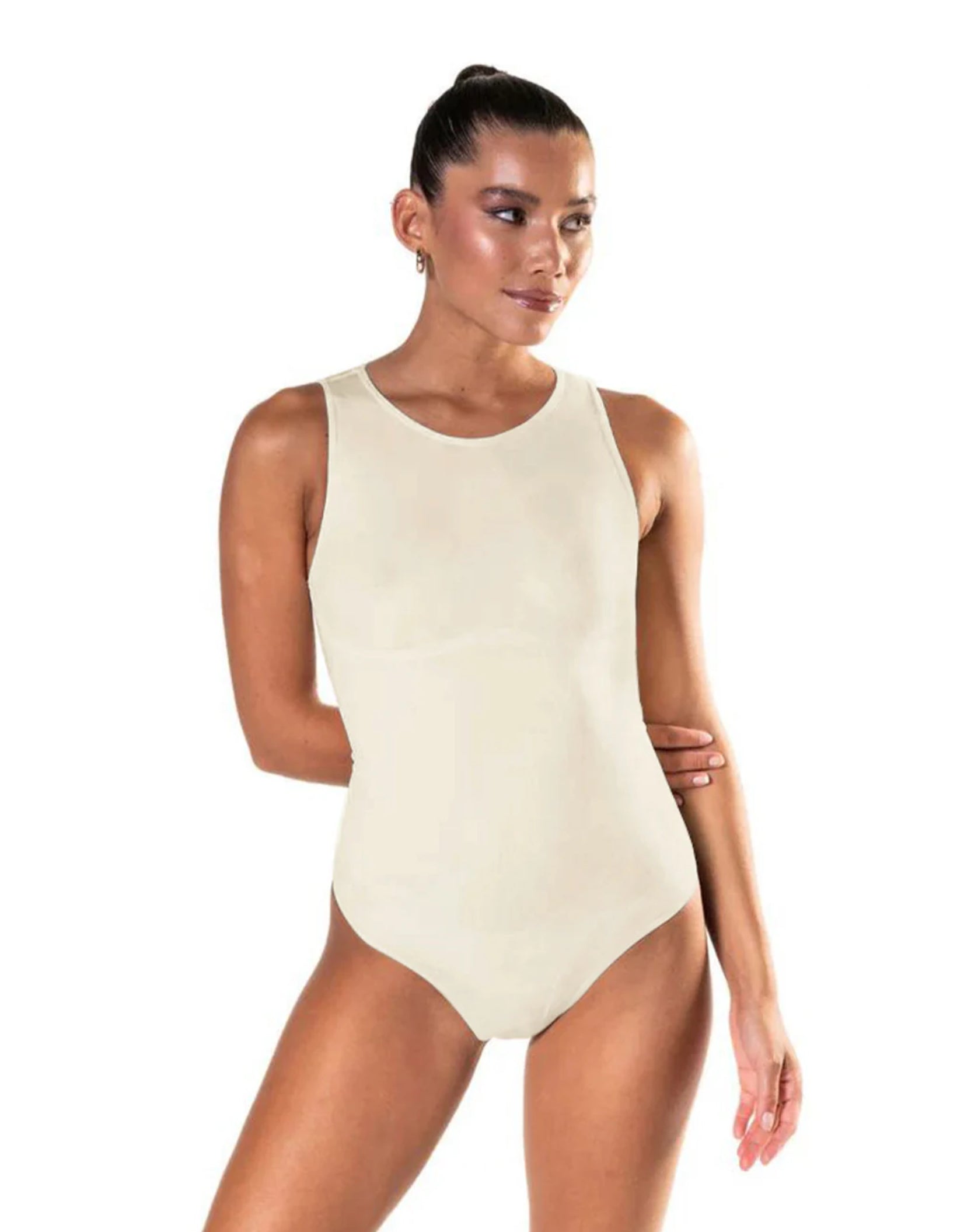 Round Neck Thong Bodysuit